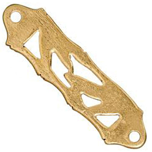 TierraCast Bamboo Centerpiece Link / pewter with antique gold finish / reverse view