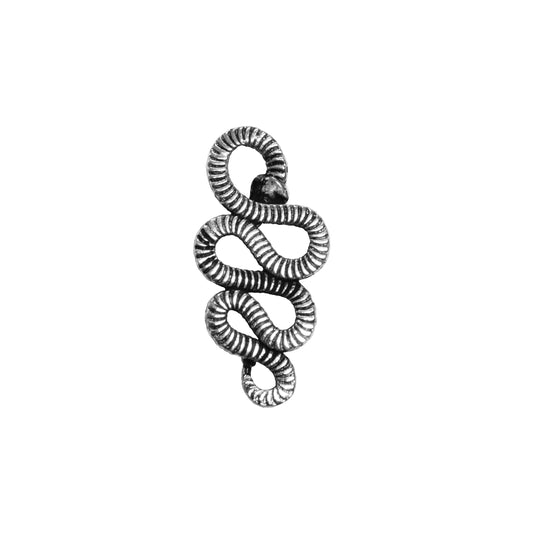 TierraCast Rattlesnake Link / pewter with antique silver finish / reverse view