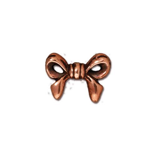 TierraCast Bow Bead / pewter with antique copper finish