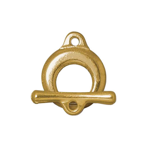 TierraCast Maker's Toggle Clasp / pewter with a bright gold finish / reverse view