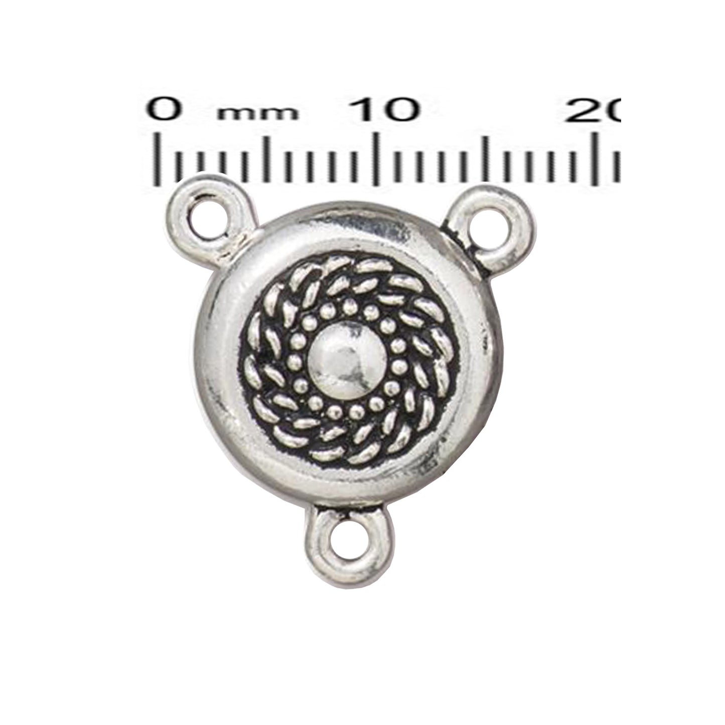 TierraCast Opulence Magnetic Clasp / pewter with antique silver finish / with ruler