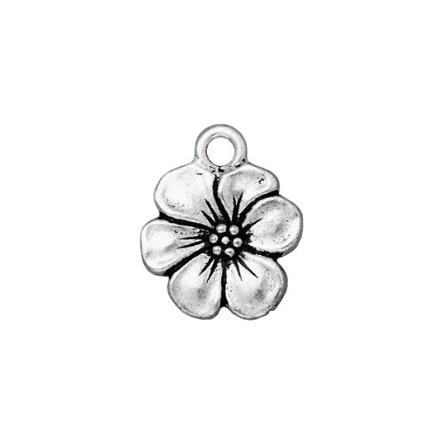 TierraCast Apple Blossom Charm / pewter with antique silver finish / 94-2372-12