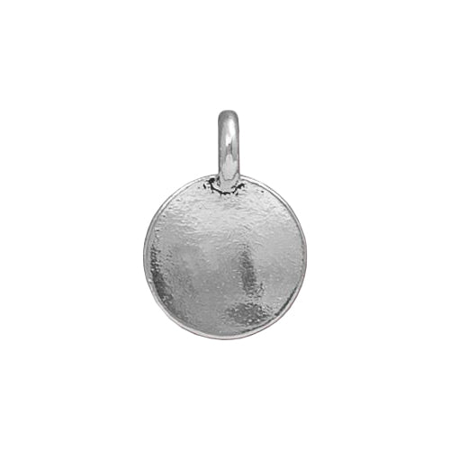 TierraCast Heart Charm / pewter with antique silver finish / 94-2421-12