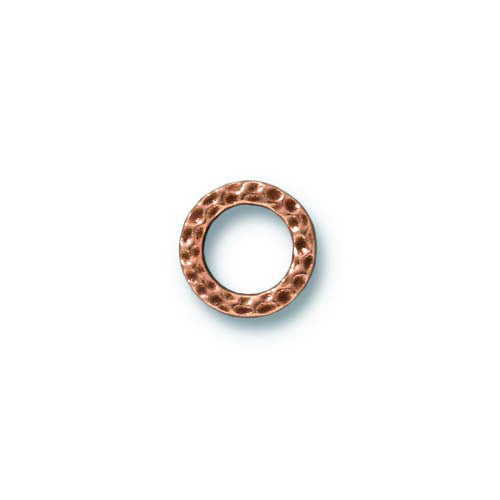 TierraCast 9mm Hammertone Ring Link / pewter with antique copper finish / 94-3085-18