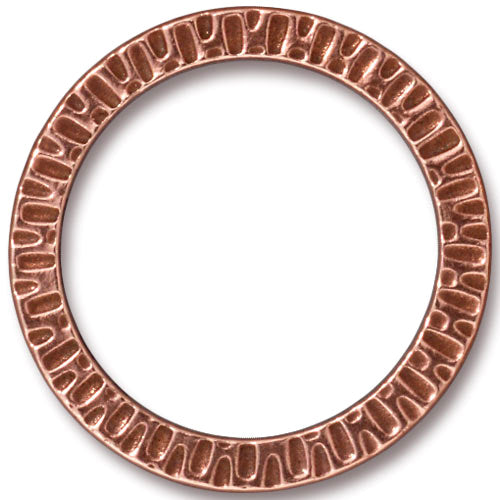 TierraCast 32mm Radiant Ring Link / pewter with antique copper finish / 94-3112-18