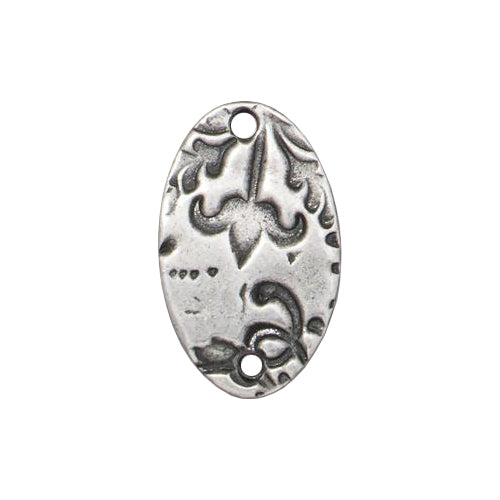 TierraCast Flora Oval Connector Link / pewter with antique finish / 94-3196-40
