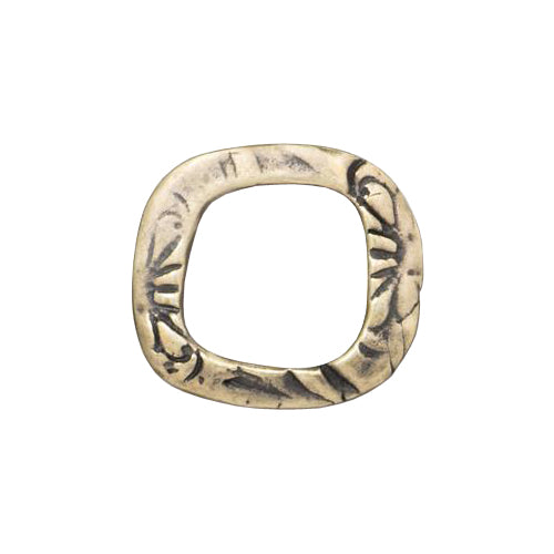 TierraCast 16mm Jardin Square Link / pewter with a brass oxide finish / 94-3201-27