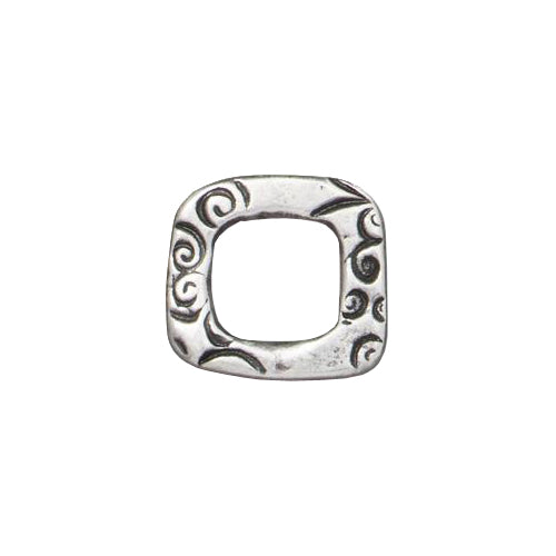 TierraCast 12mm Jardin Square Link / pewter with antique finish / 94-3204-40