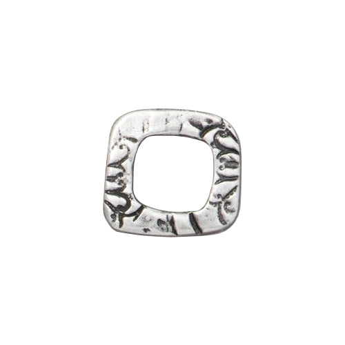 TierraCast 12mm Jardin Square Link / pewter with antique finish / 94-3204-40