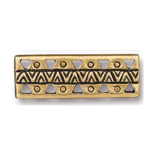 TierraCast Ethnic Bar Link / pewter with antique gold finish / 94-3205-26