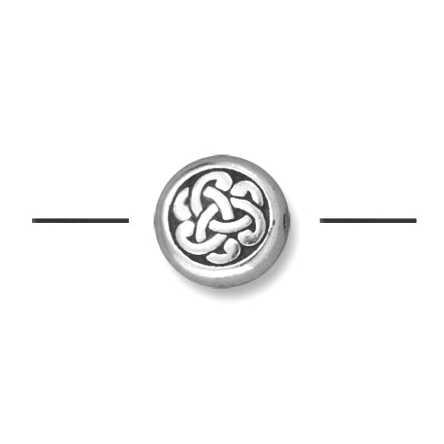 TierraCast Circle Triad Bead / pewter with antique silver finish / 94-5543-12