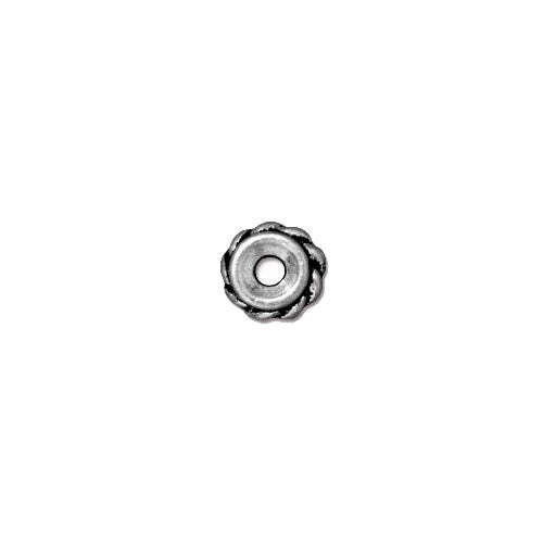TierraCast Twisted Bead / 20 Pack / pewter with antique silver finish