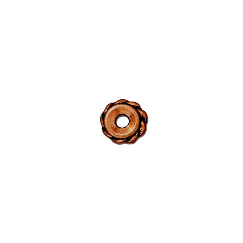 TierraCast Twisted Bead / 20 Pack / pewter with antique copper finish