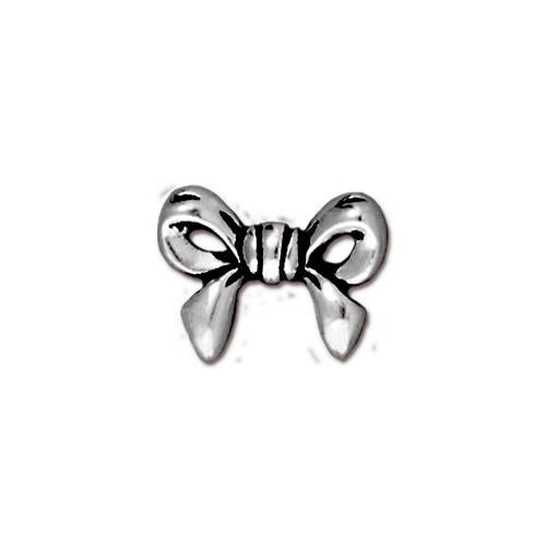 TierraCast Bow Bead / pewter with antique silver finish / 94-5610-12