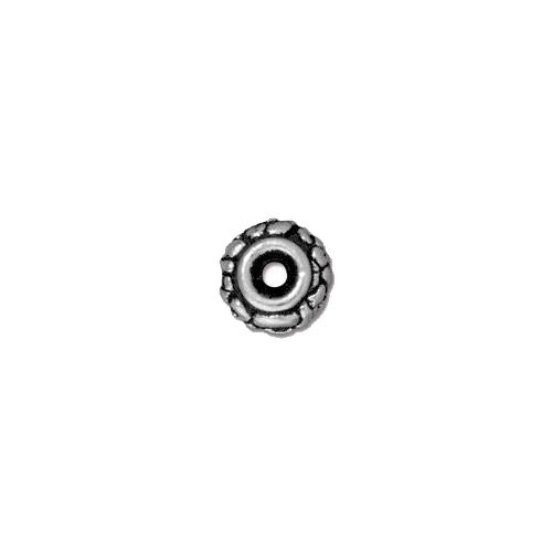 TierraCast Meadow Bead / 16 Pack / pewter with antique silver finish