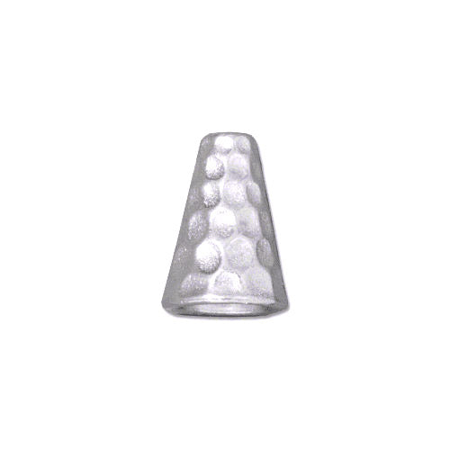 TierraCast Hammertone Tall Cone / pewter with a bright rhodium finish / 94-5736-61