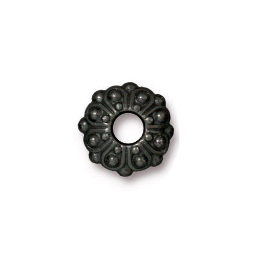 TierraCast Casbah Euro Bead / 4 Pack / pewter with a black finish / large hole bead