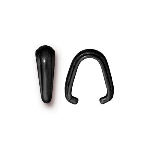 TierraCast Nouveau Pinch Bail / pewter with a black finish / 94-5780-13