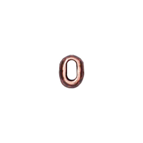 TierraCast 4x2mm Distressed Barrel Bead / 10 Pack / pewter with antique copper finish