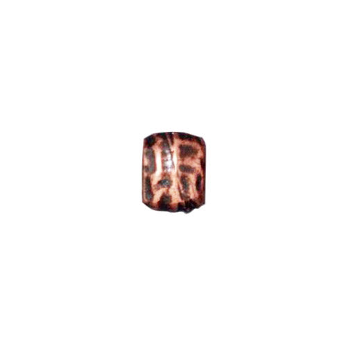 TierraCast 4x2mm Distressed Barrel Bead / 10 Pack / pewter with antique copper finish