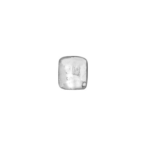 TierraCast 4x2mm Distressed Barrel Bead / pewter with a bright rhodium finish / 94-5791-61