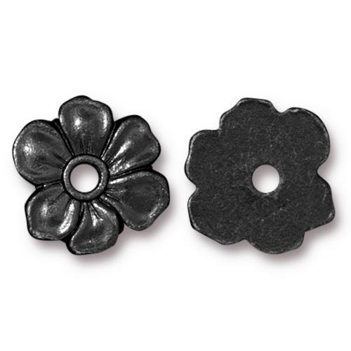 TierraCast Apple Blossom Rivetable Bead / pewter with a black finish / 94-5801-13