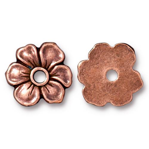 TierraCast Apple Blossom Rivetable Bead / pewter with an antique copper finish / 94-5801-18