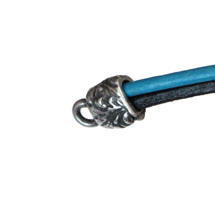 TierraCast Jardin 4x2mm Crimp End Cap / pewter with antique finish / 94-5826-40