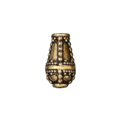 TierraCast Opulence Teardrop Bead / pewter with antique gold finish / 94-5834-26