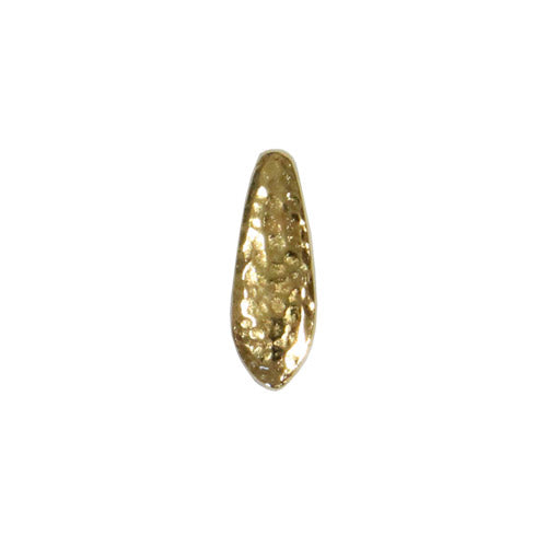 TierraCast Hammertone Dagger Bead / 10 Pack / plated pewter with a bright gold finish