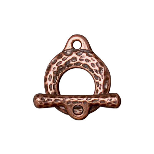 TierraCast Maker's Toggle Clasp / 10 Pack / pewter with antique copper finish