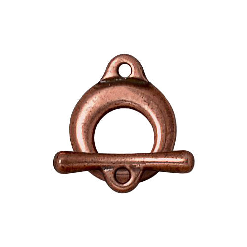 TierraCast Maker's Toggle Clasp / 10 Pack / pewter with antique copper finish