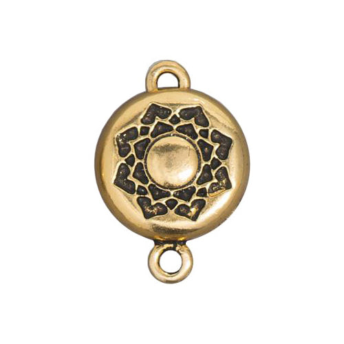 TierraCast Lotus Magnetic Clasp / pewter with antique gold finish / 94-6234-26
