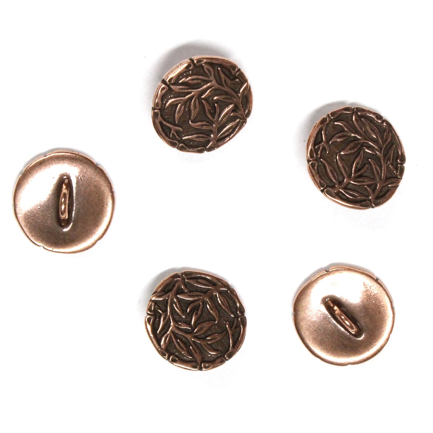 TierraCast Bamboo Button / pewter with antique copper finish / 94-6569-18