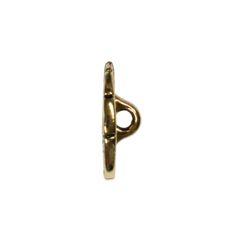 TierraCast Bamboo Button / pewter with antique gold finish