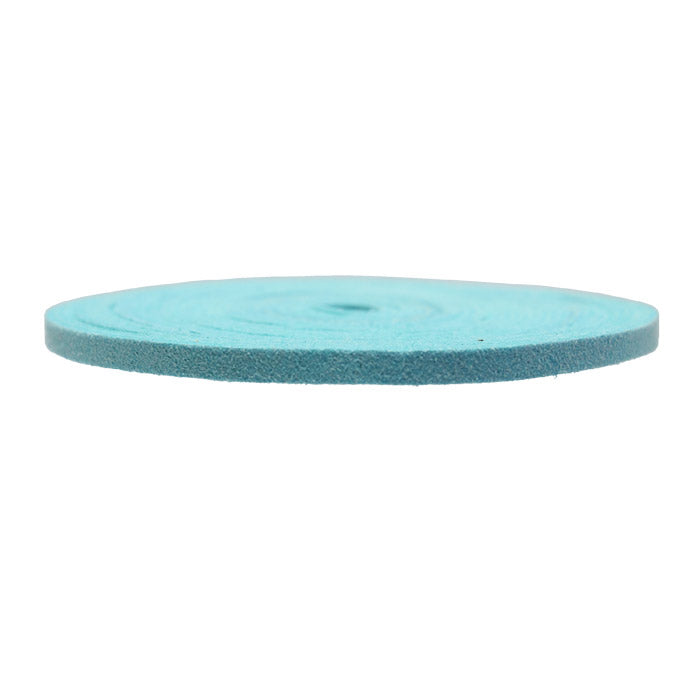 5mm Aqua Blue Flat Cord / 5 meter roll / 1.5mm thick faux suede / for jewelry craft projects