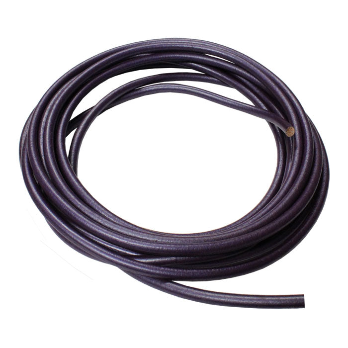 METALLIC GRAPE PURPLE 5mm Round Euro Leather Cord / sold by the meter / rope for craft or jewelry making, make cord bracelets or necklaces