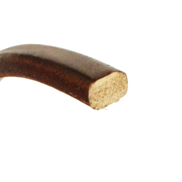 WHISKEY Regaliz 10 x 6mm Leather Cord / sold by the foot / jewelry leather for bracelets