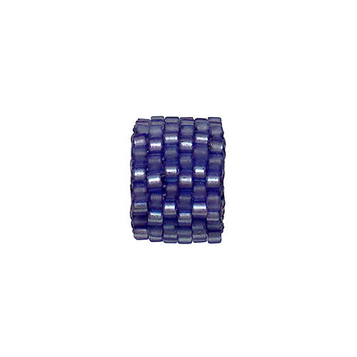 9x11mm Purple Zipper Mini Peyote Stitch Tube Bead