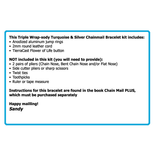 Component Kit for Triple Wrap-sody Chainmail Bracelet