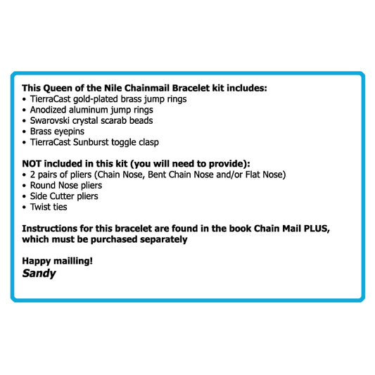 Component Kit for Queen of the Nile Chainmail Bracelet