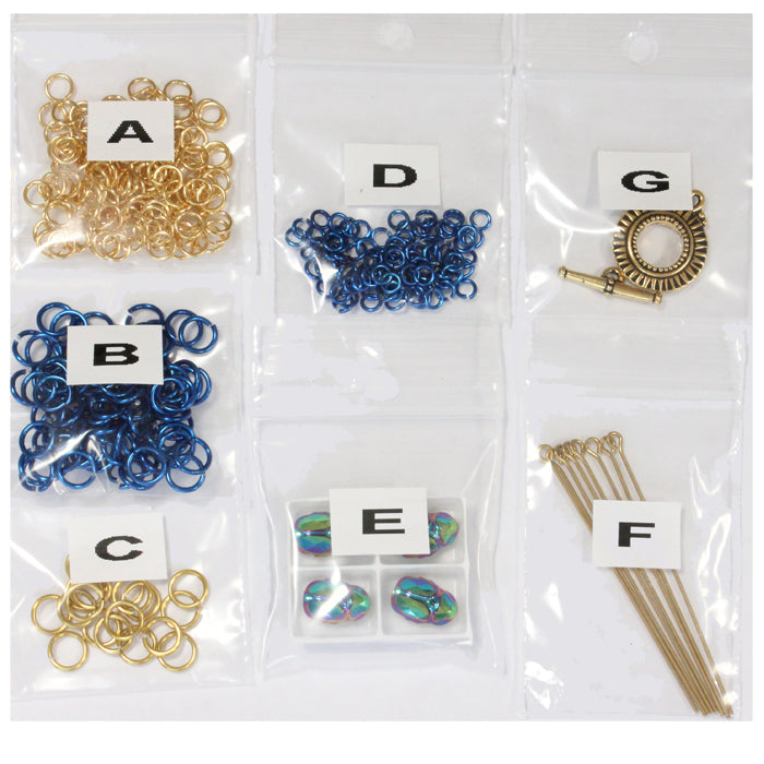 Component Kit for Queen of the Nile Chainmail Bracelet