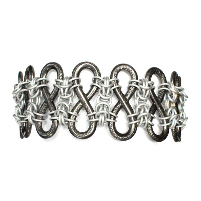 Three-Ring Byzantine Chainmail Bracelet / fits up to 7 inch wrist