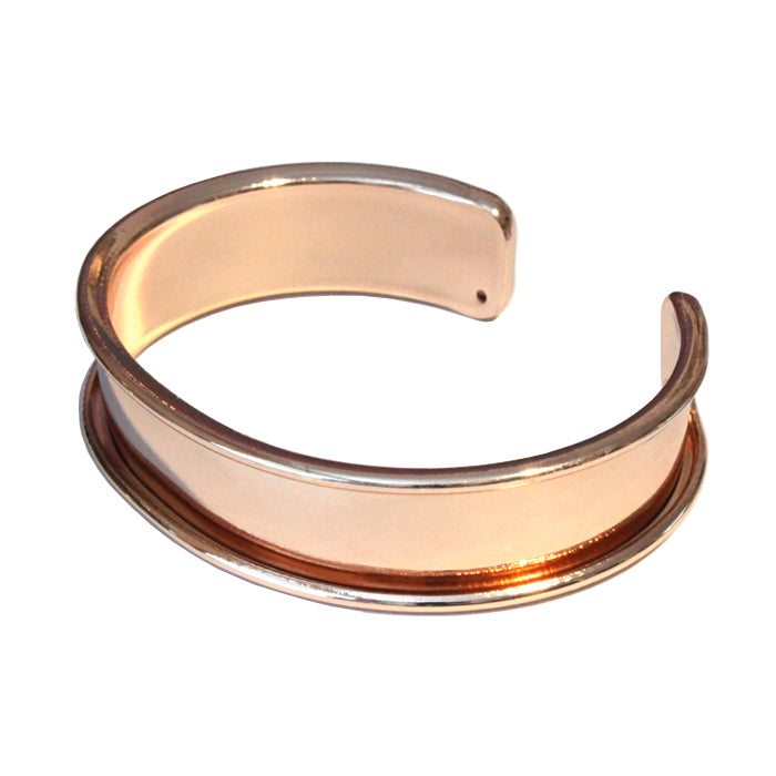 10mm Glue-In Channel Cuff Bracelet / plated brass with a rose gold finish / CUFF10-RG