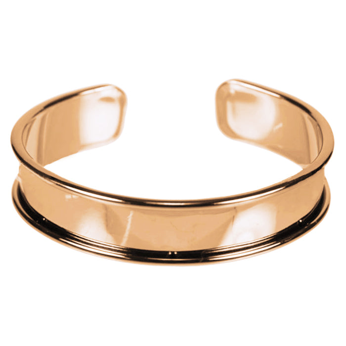 10mm Glue-In Channel Cuff Bracelet / plated brass with a rose gold finish / CUFF10-RG