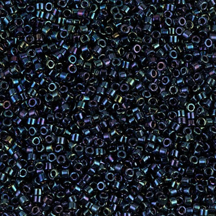 DB-0002 Midnight Blue Metallic Rainbow 11/0 Miyuki Delica Seed Beads (10 gram bag)