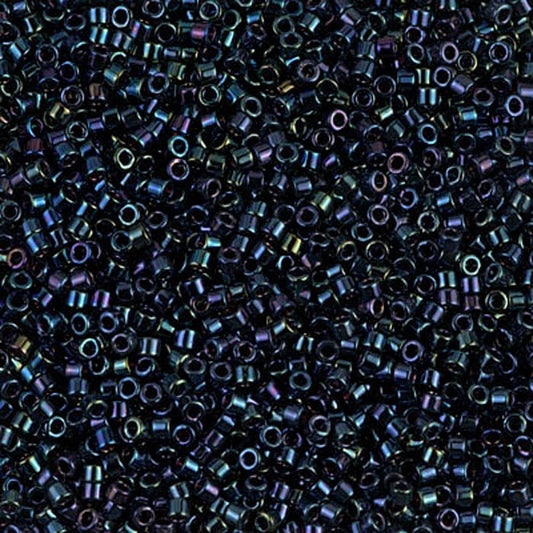 DB-0002 Midnight Blue Metallic Rainbow 11/0 Miyuki Delica Seed Beads (10 gram bag)