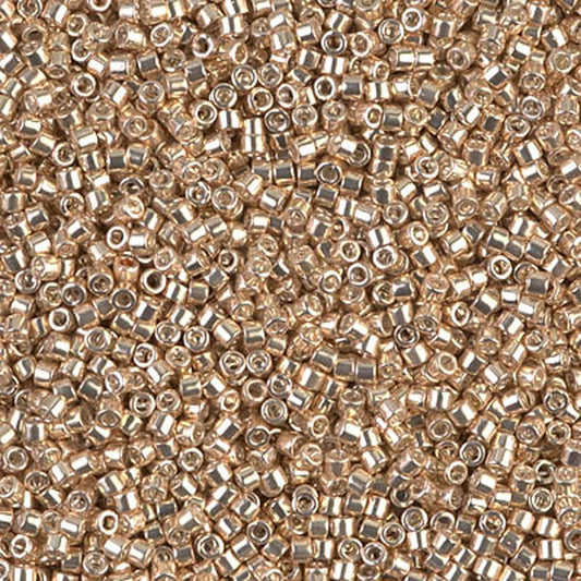 DB-0433 Champagne Galvanized 11/0 Miyuki Delica Seed Beads (10 gram bag)