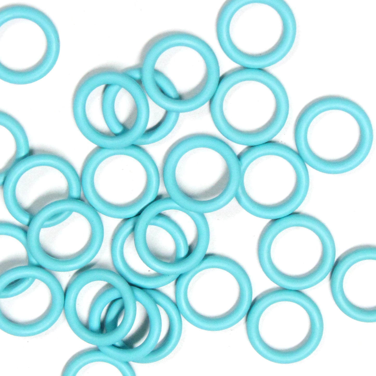 LIGHT BLUE 8mm Rubber Rings / 25 Pack / 14 Gauge AWG / latex free