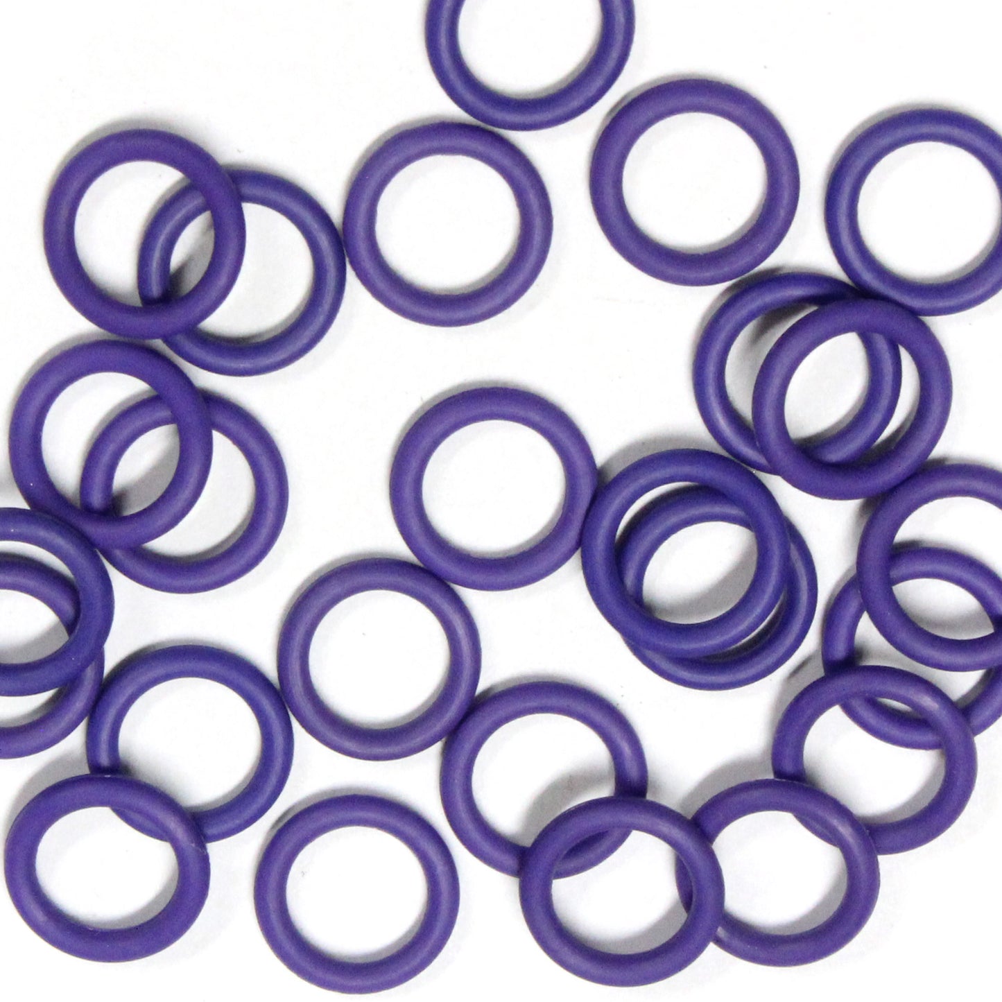 PURPLE 8mm Rubber Rings / 25 Pack / 14 Gauge AWG / latex free